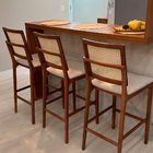 Banqueta Adele 43cm Madeira Maciça | Factor Off White - Salla